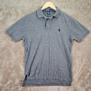 Polo Ralph Lauren Polo Men's Size S Gray 100% Cotton 2-Button Logo Short Sleeve